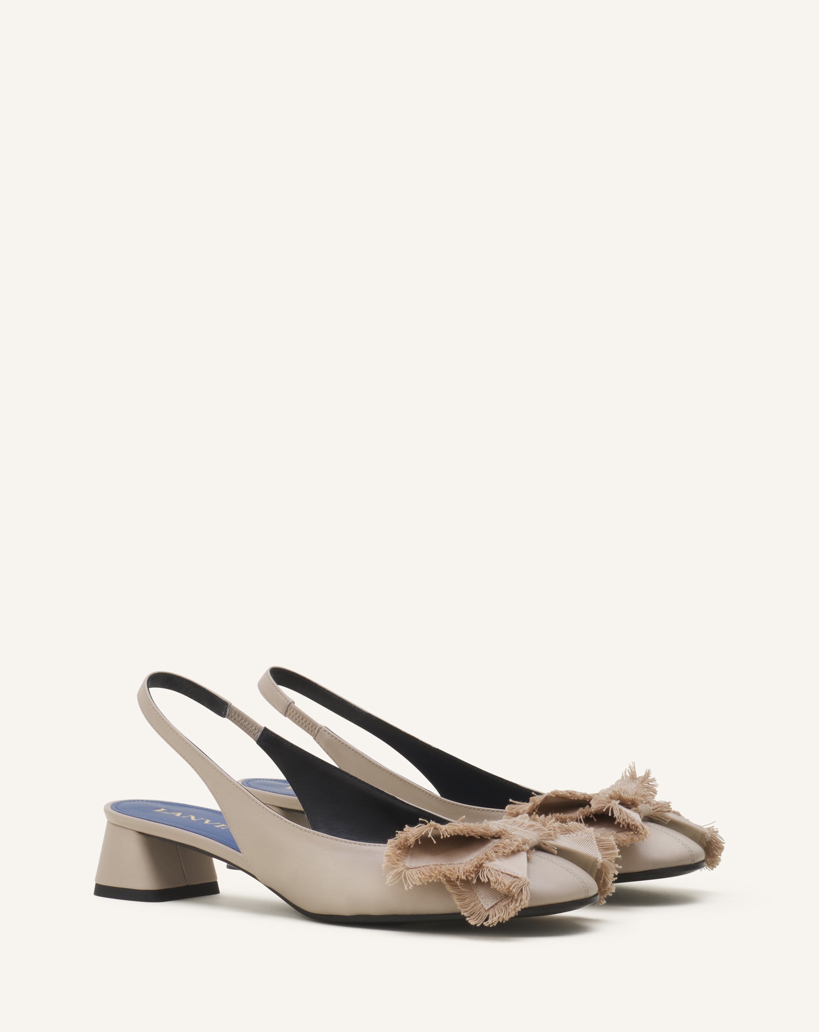 HEELED SLINGBACK BALLERINA IN LEATHER - Image 2