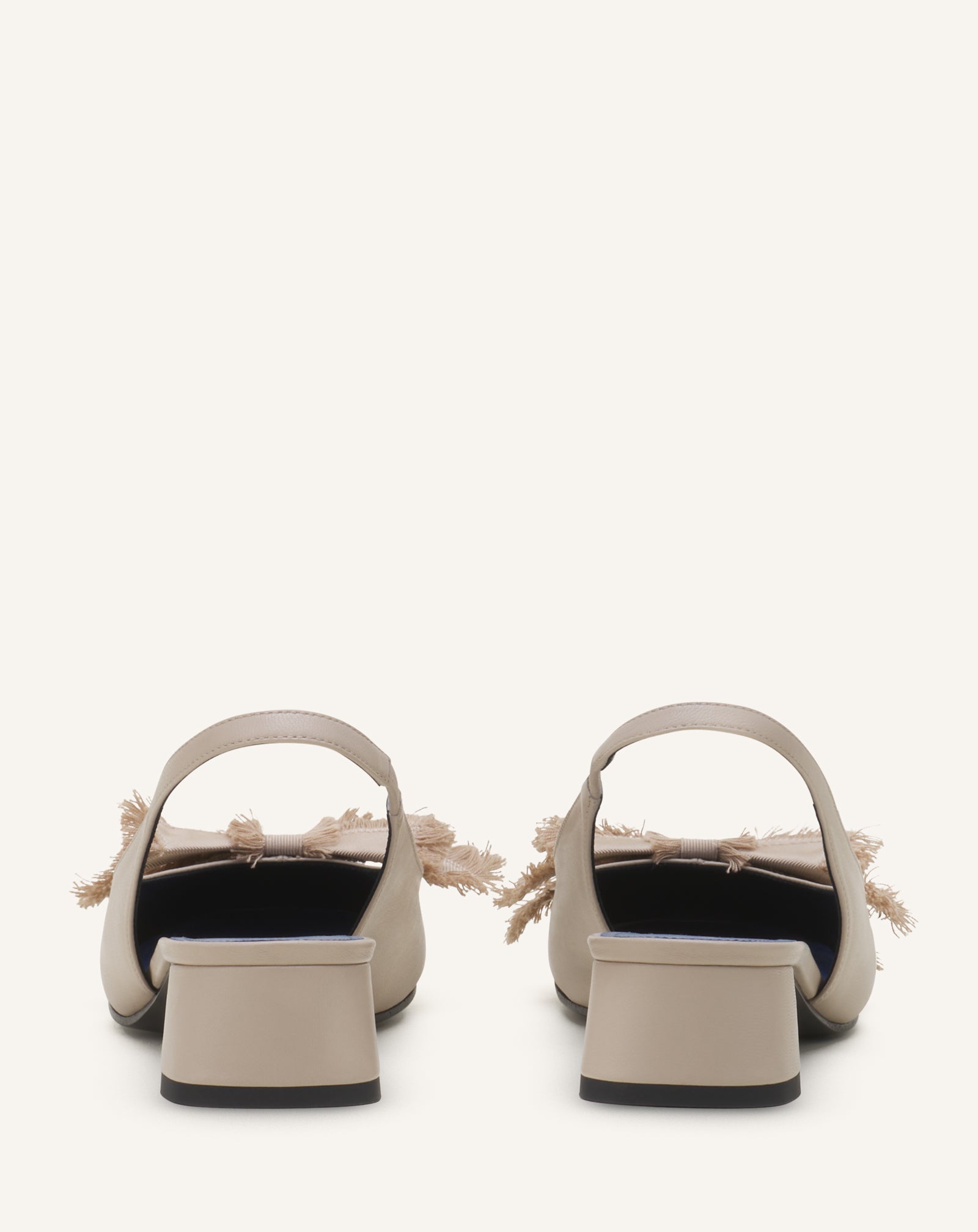 HEELED SLINGBACK BALLERINA IN LEATHER - Image 3
