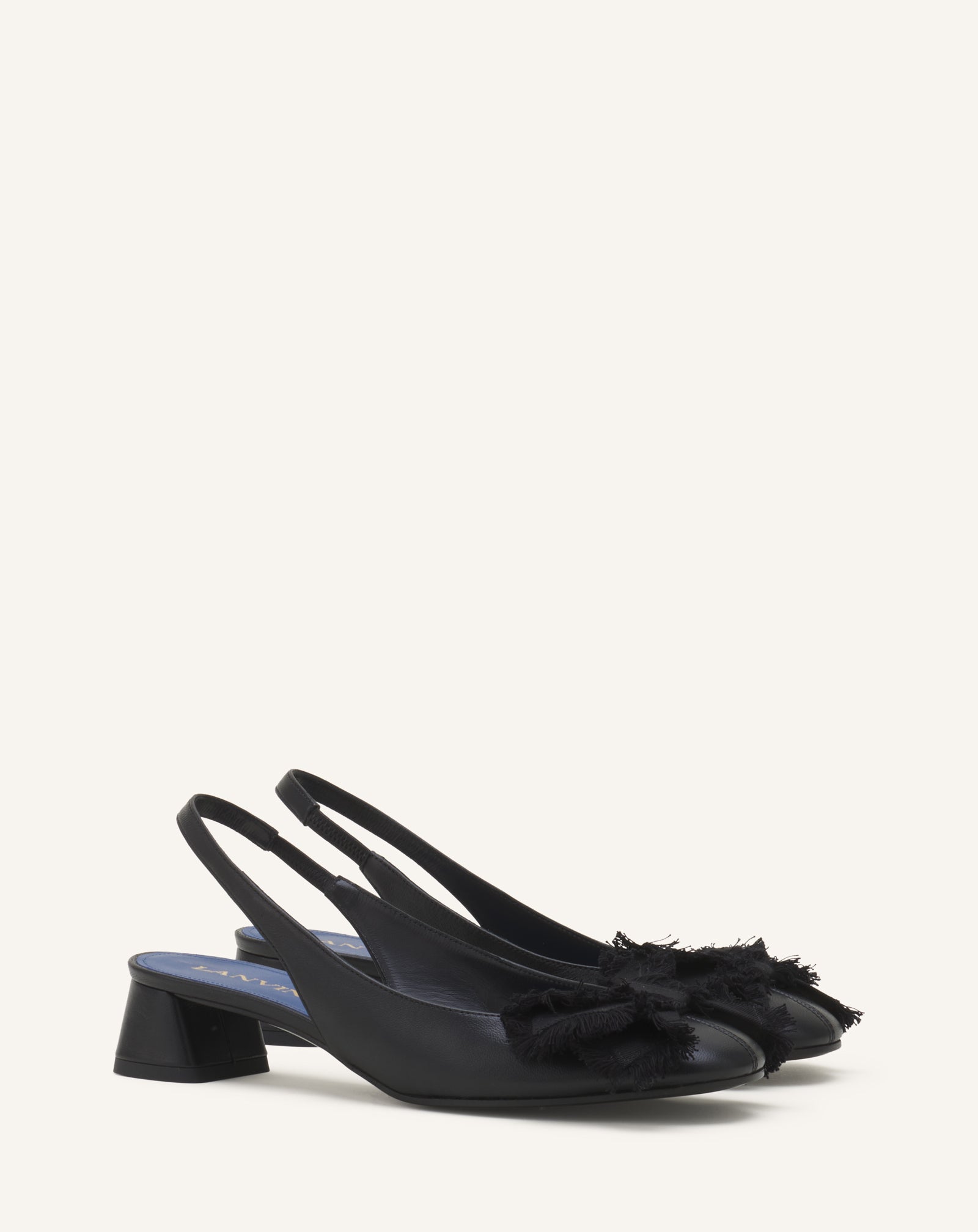 HEELED SLINGBACK BALLERINA IN LEATHER - Image 2