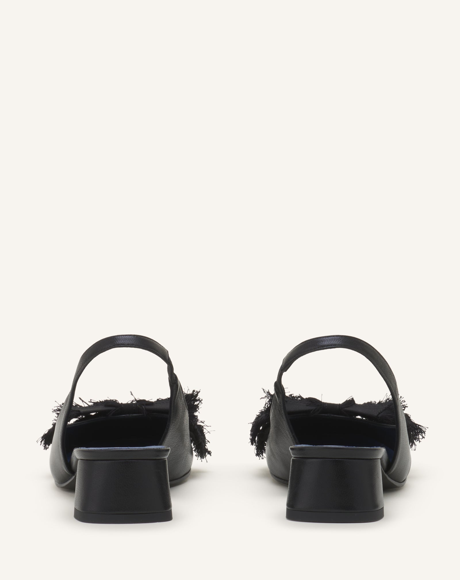 HEELED SLINGBACK BALLERINA IN LEATHER - Image 3