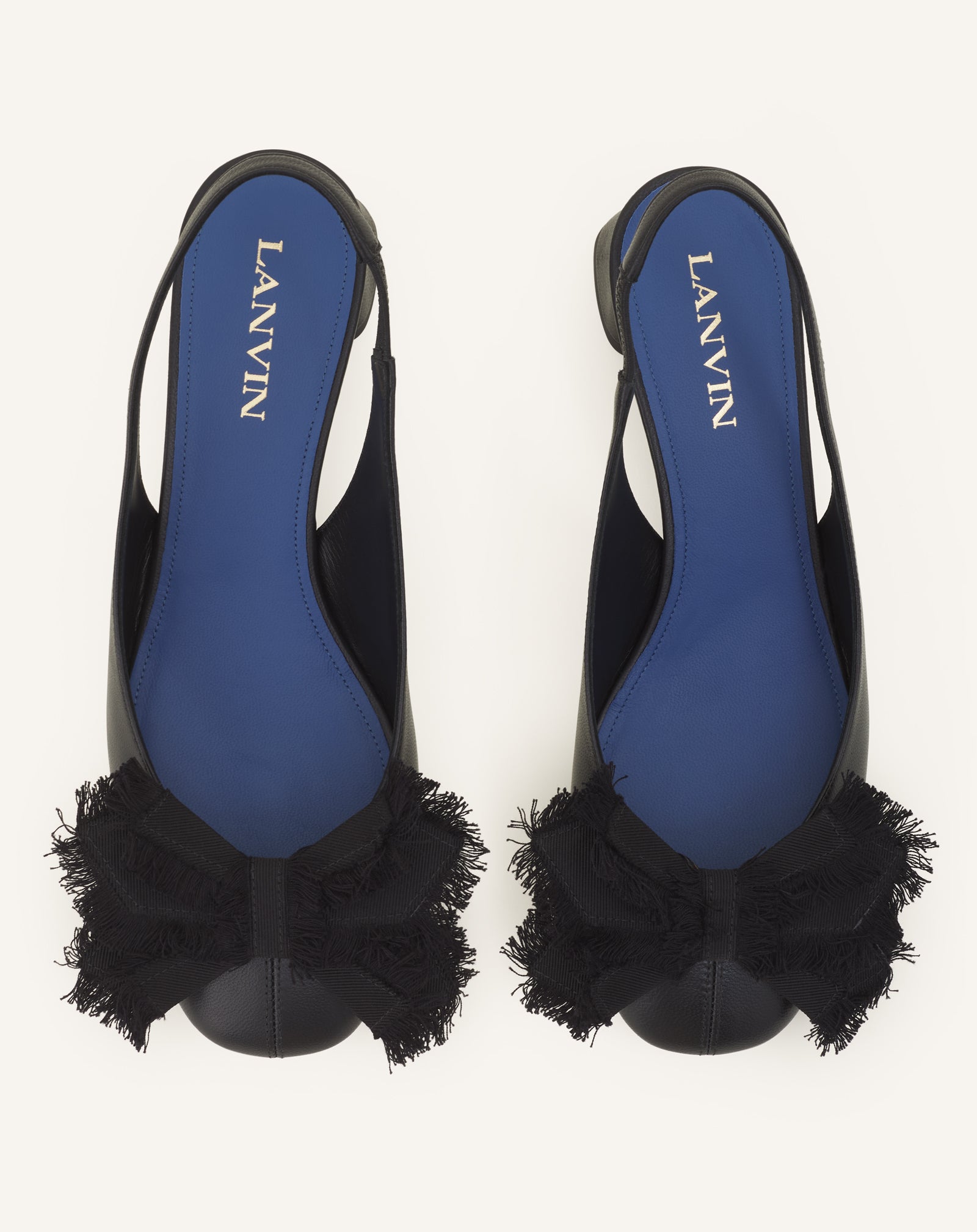 HEELED SLINGBACK BALLERINA IN LEATHER - Image 4